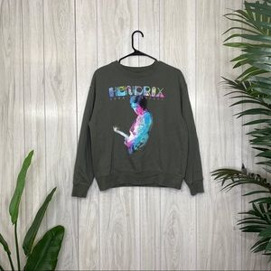 Jimi Hendrix Band Of Gypsy 1970 Tour Graphic Crewneck Sweatshirt size M Medium
